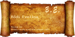 Bódi Evelina névjegykártya